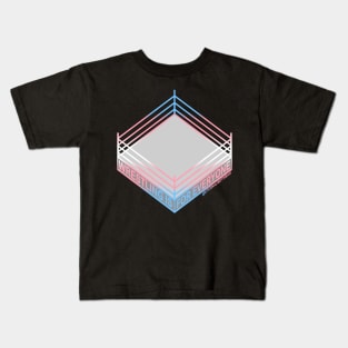 "Wrestling is for Everyone" Trans Transgender Pride Flag Kids T-Shirt